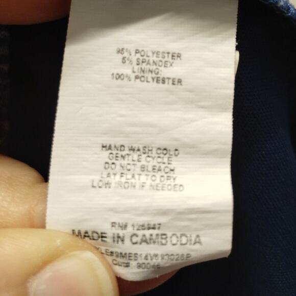 Lot of 2 Ava & Grace Women's Size Petite Large PL Blue Abstract Popover Tops - Picture 5 of 8